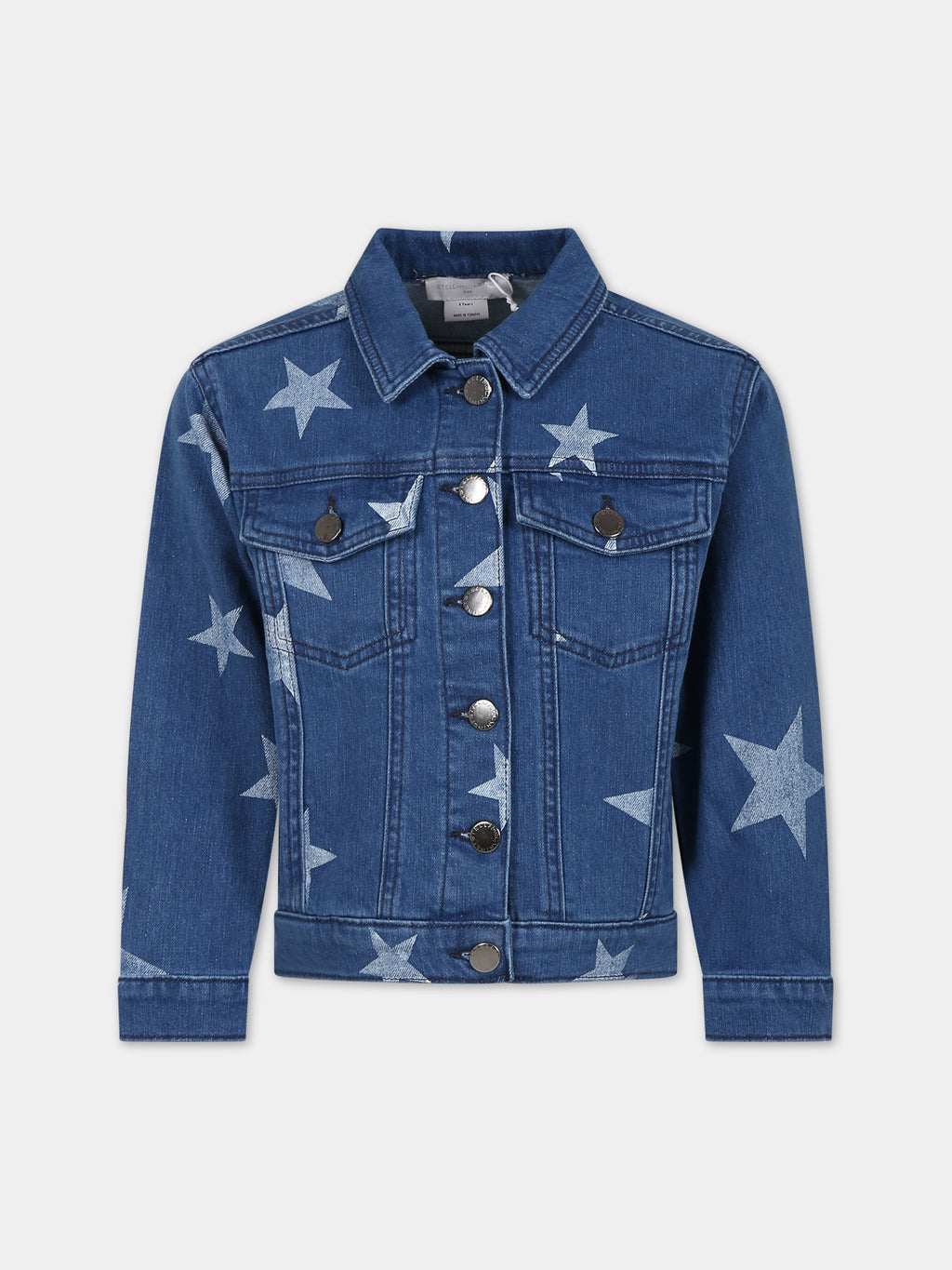 Blue jacket for girl with stars